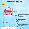 ALISSAR 12 Pack Pre-assembled Double Sided Class of 2025 Graduation Party Centerpiece Sticks, Centerpiece Table Decorations for 2025 Graduation Party