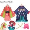 Super Dimension Kaguya-hime Cosplay Kostüm: Schulterfreies Kirschblüten-Kaguya-Mondbetrachtungs-Outfit mit weiten Ärmeln