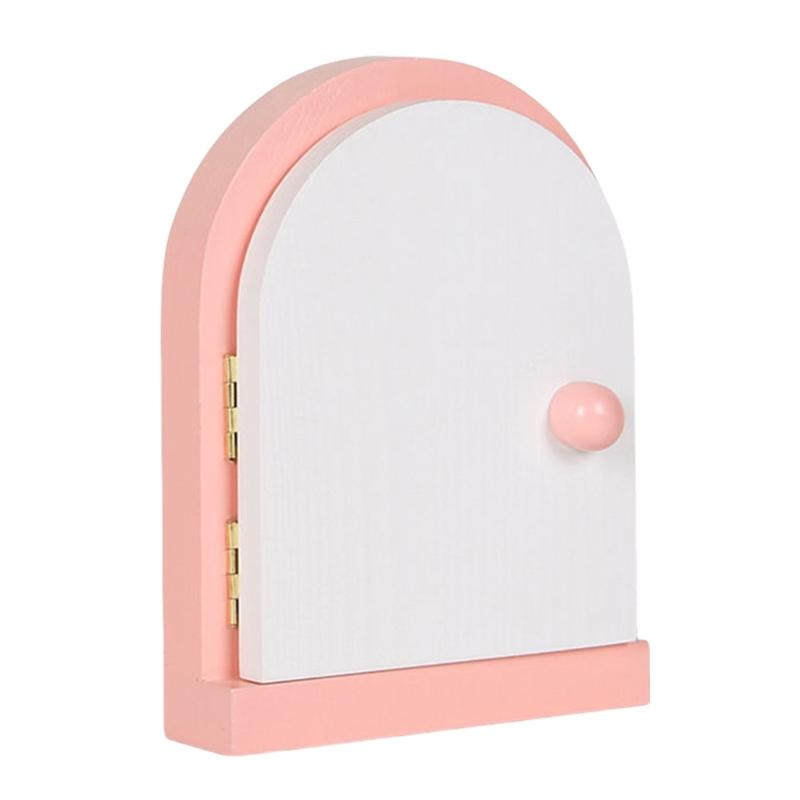 Очаровательная милая форма двери Деревянная накладка на розетку Ручная работа Безопасность ребенка Самоклеящаяся Защитная накладка для выключателей света