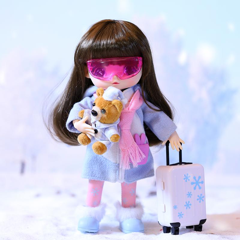 New POP MART Pop Mart Viya Doll Travel Summer/Winter Outfits 21cm Ball Jointed Dolls 21cm 201200347