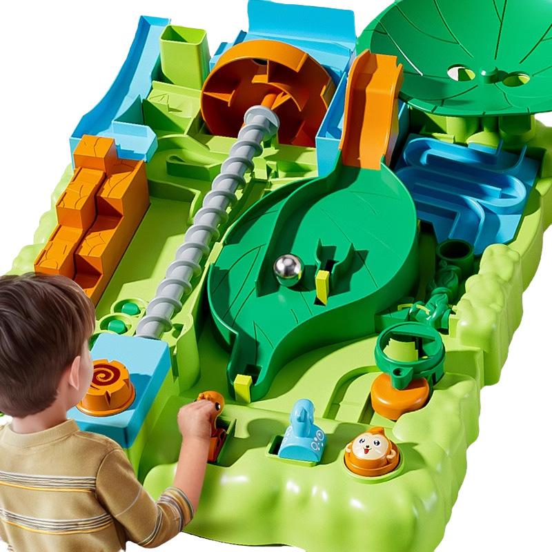 Jungle Adventure Marble Maze Game: Educational Toy for Kids 3-6 Years