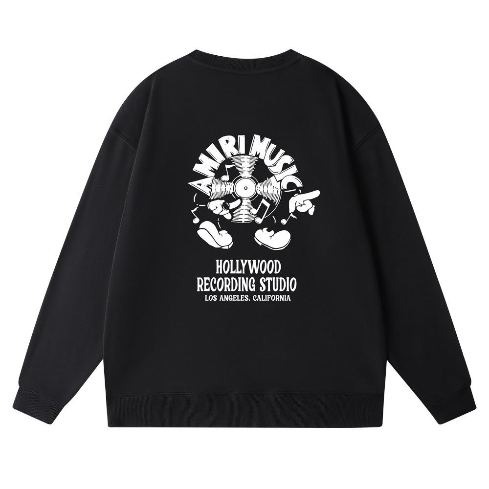 Amiri Unisex Round Neck Sweatshirt - Trendy Letter Print, Autumn/Winter Style.