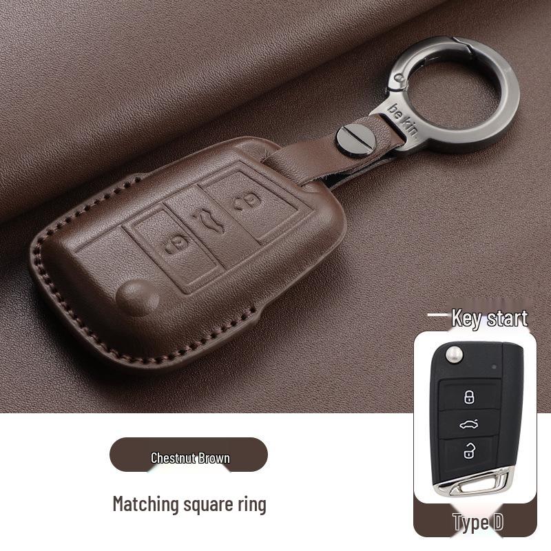 Volkswagen Schlüsselhüllen - Echtes Leder für Teramont, Tiguan L, Tayron, Sagitar, Tharu, Bora, Passat, Magotan und CC Modelle.