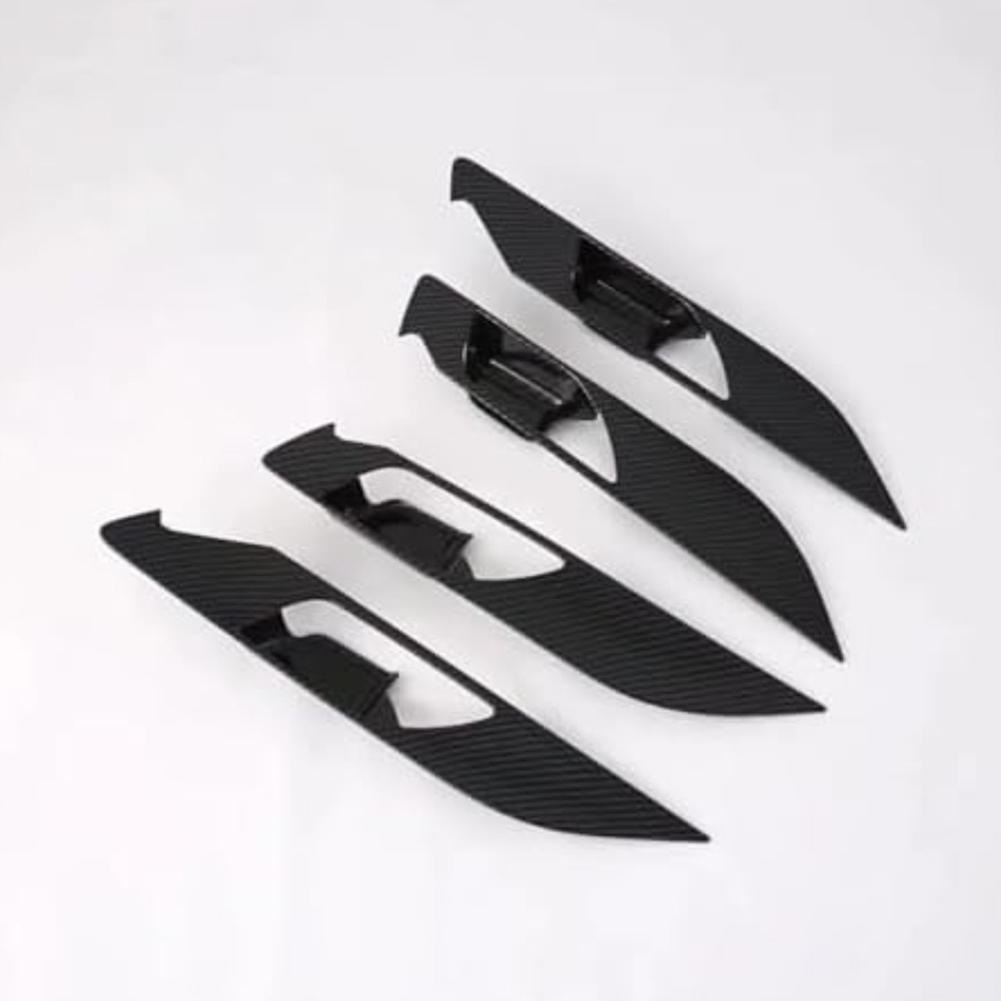 Black For Hyundai Cantus Creta Ix25 2020-2025 Carbon Fiber Door Handle Cover Trims Replacement Car Accessories