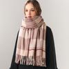 Milk camel pure wool scarf women's autumn and winter versatile thickened cashmere scarf new shawl dual-purpose
