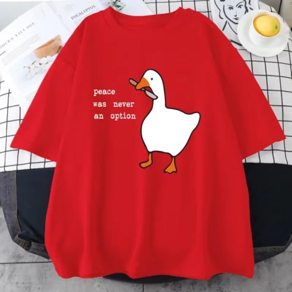 Peace Was Never An Option Prints Mans Tee Clothing Creativity All-math Short Sleeve Fashion Casual Loose Tops Men T-Shirt