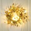 Christmas Decoration 2025 New Year Party Wreath 45cm Glitter Golden Vine Circle Wreath Pendant Front Door Outdoor Decoration