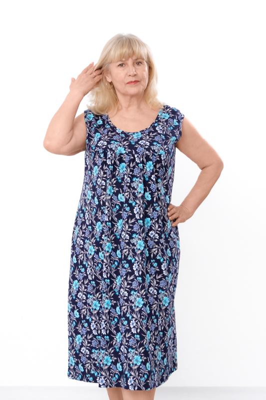 Camice da notte da donna taglie forti con stampa floreale, Estate 8239-002 HC