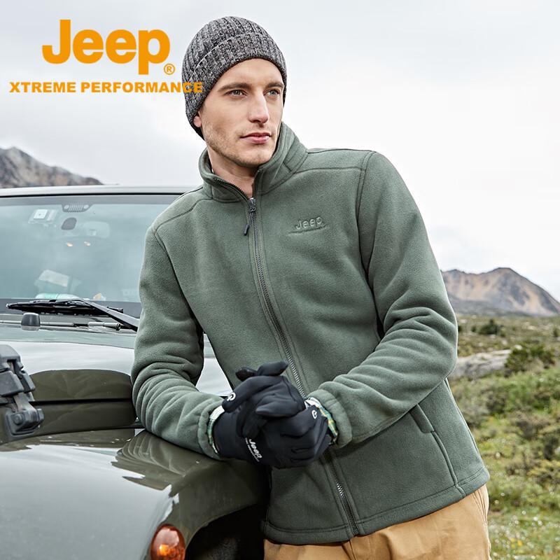 Jeep Men's Outdoor Thickened Fleece Jacket