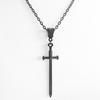 Collier Pendentif Épée Noire Aiguë Exquise Gothique pour Femmes Hommes Punk Fête d'Halloween Accessoires Bijoux Vampire Cadeaux