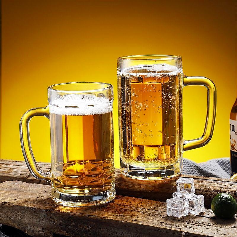 Creative Wine Glass Multiple Capacity Beer Glasses Luxury Wheat Beer Glass with Handle Elegant Water Bottle Juice Beverage Cups