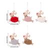 4pcs Handmade Christmas Tree Plush Deer Decor Cute Reindeer Xmas Tree Pendants  Children Gifts