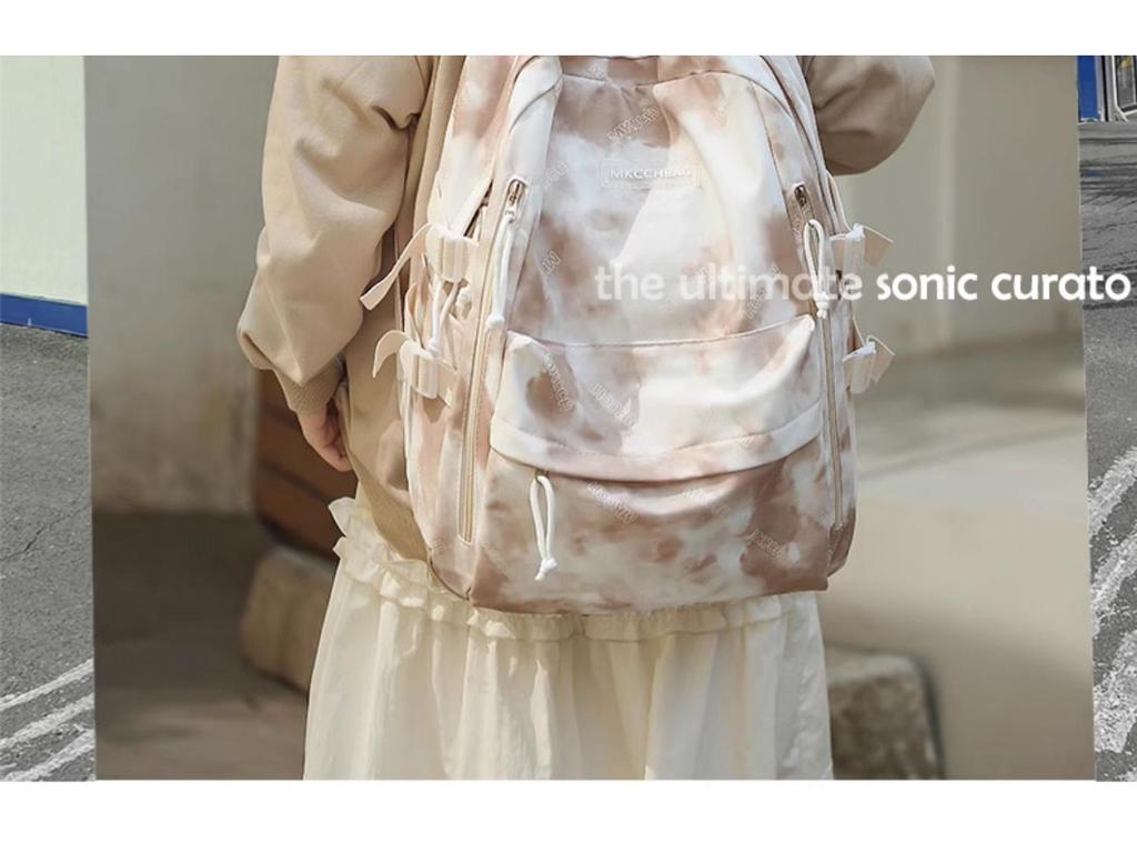 Trendy Tie-Dye Backpack for College and High School Students – Unisex, Fashionable, Large Capacity.
