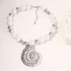 Ocean Style Exaggerated and Simple Imitation Pearl Conch Resort Style Collarbone Chain Versatile Trend Model