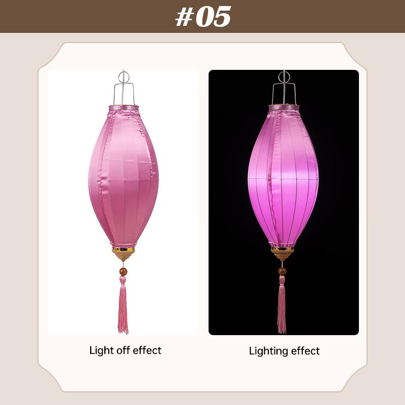 14 inch Traditional Lantern Party Outdoor Silk Lantern Chinese Vietnam Mid Autumn Spring Festival New Year Decor Ornaments