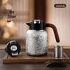 Portable High-End Pure Titanium Tea Set with Insulated Teapot and Teacups - Ideal for Business Travel and Gifts