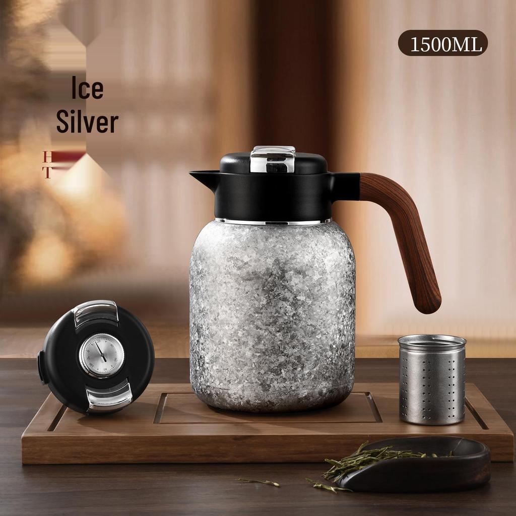 Portable High-End Pure Titanium Tea Set with Insulated Teapot and Teacups - Ideal for Business Travel and Gifts