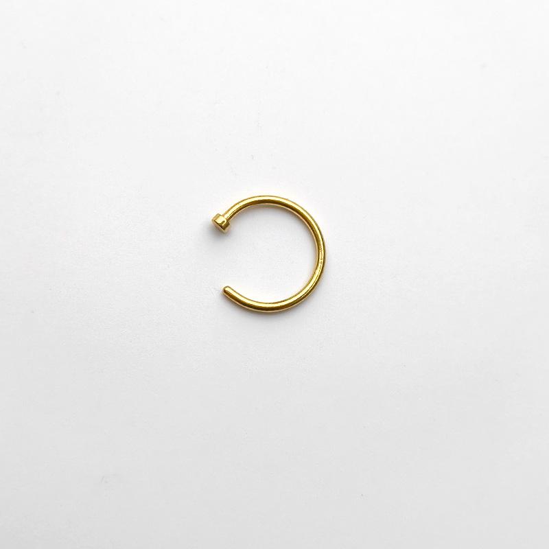 C-Shaped Stainless Steel Fake Nose Ring - Personalized Titanium Steel Piercing Jewelry