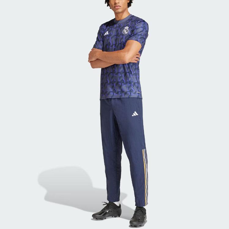 Adidas Real Madrid Pre-Match Jersey With Geometric Pattern Men Tops Dark-Cyan IQ0544