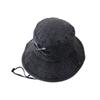 Oversized Embroidered Vintage Washed Bucket Hat with Big Head