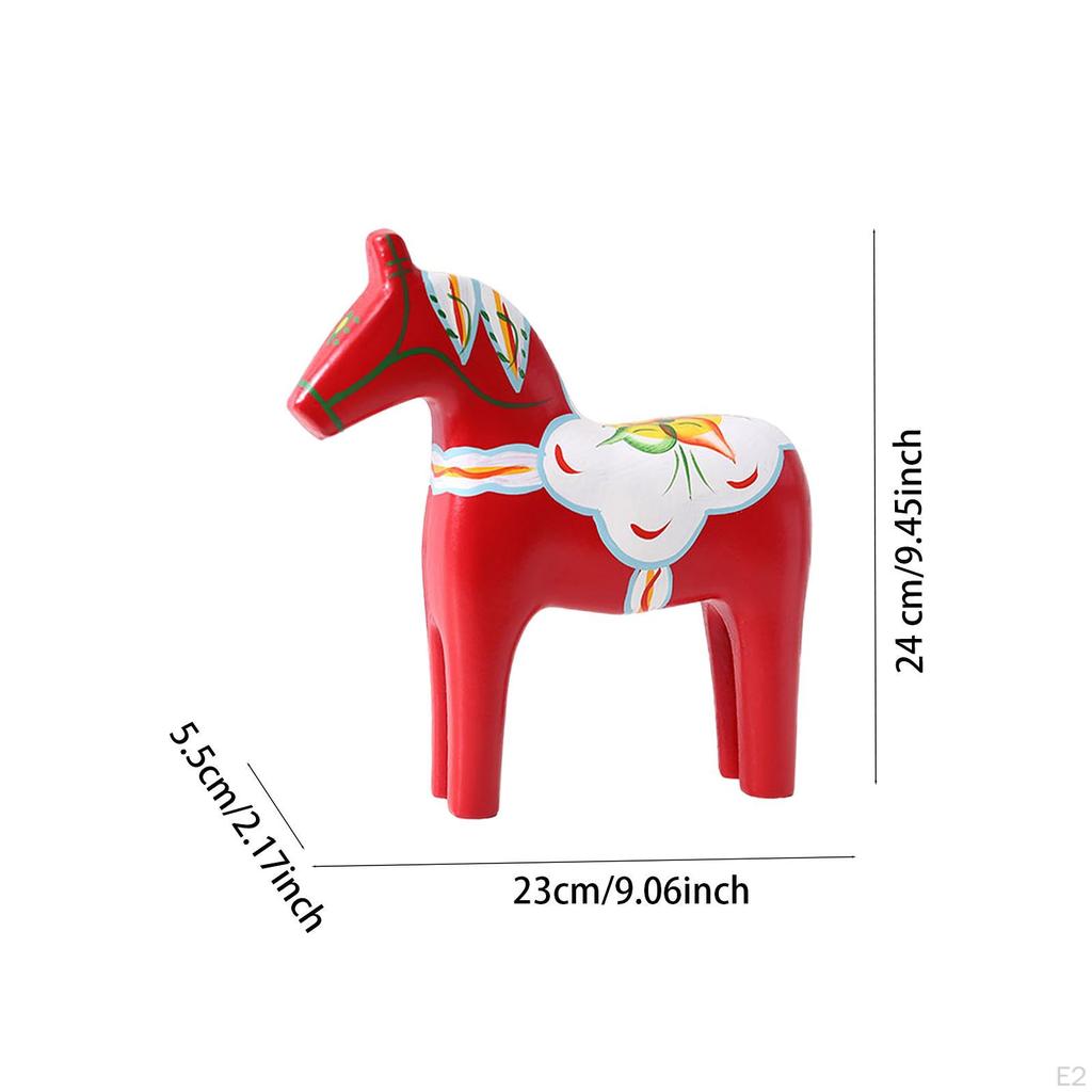 Dala Horse Figurine, Statue, Classic Color Painting, Novel Swedish Statue for