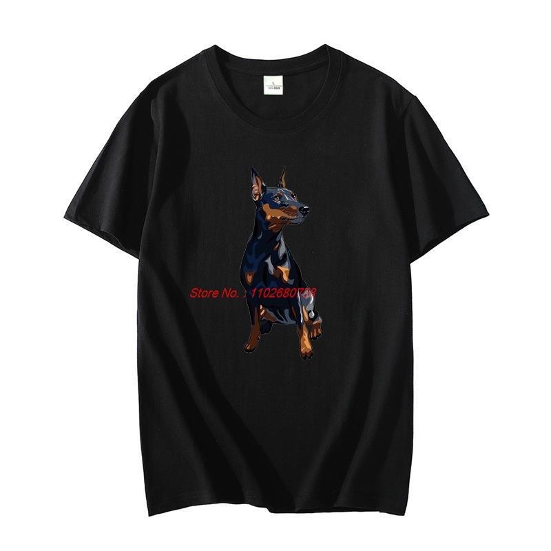 Miniature Pinscher Breed Dog Graphic T Shirts Cotton Short Sleeve T Shirt For Unisex Oversize Tshirts Summer Unisexs Clothing