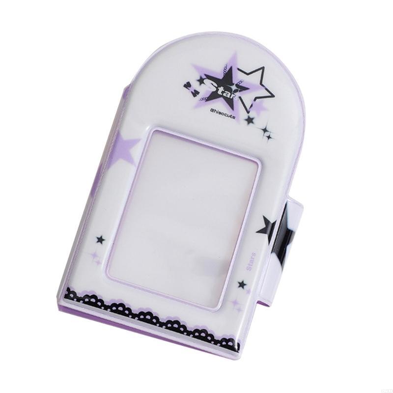 62KD 3 Inch Mini Photo Album Kpop Photo Card Holder Book Hollow Photocard Holder for Collecting Picture with 40-Pockets