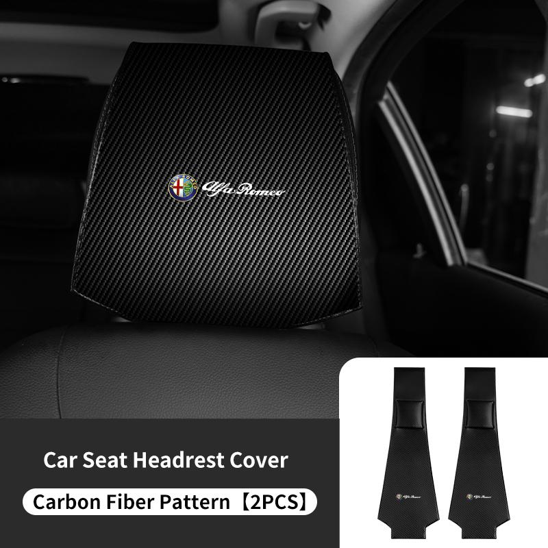 For Alfa Romeo Car Styling Headrest Case Anti-Dirty Dustproof Protective Cover GT Stelvio F1 Brera Volante Tonale Gloria Disco
