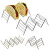 Kitchen Restaurant Food Display Stainless Steel Taco Holder Pizza Rack Stand Tray Kitchen Tools