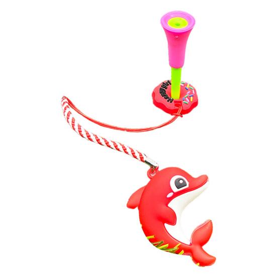 Big Head Golf Tee And Anti Lost Golf Tee Hanger Set Plastic Cartoon Dolphin Golf Tee Ring with Strap for Men Women Golf Enthusiasts