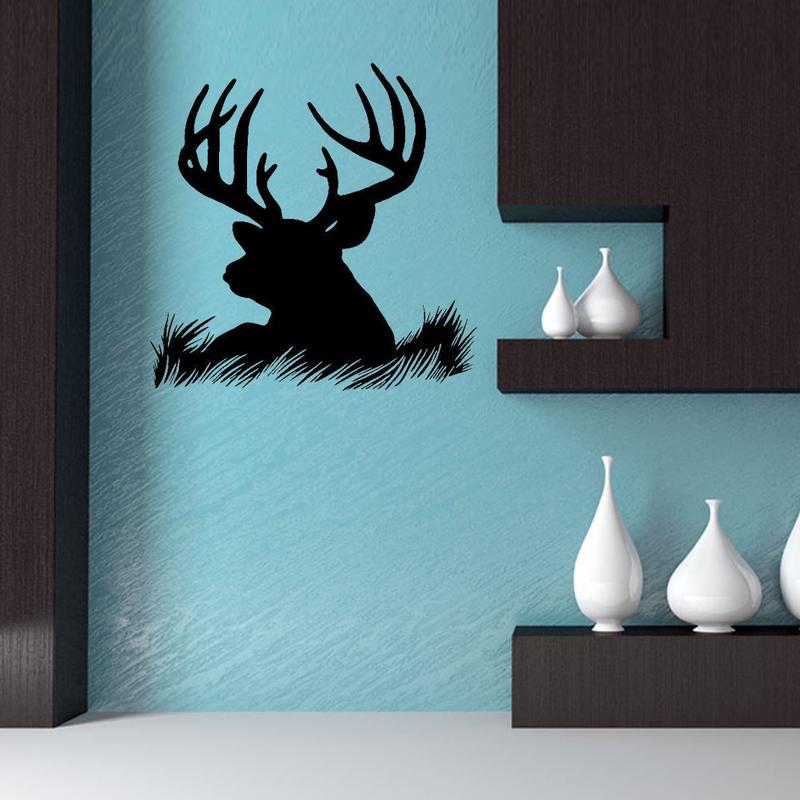 Deer Head Animal Home Removable Waterproof Decorative Stickers
