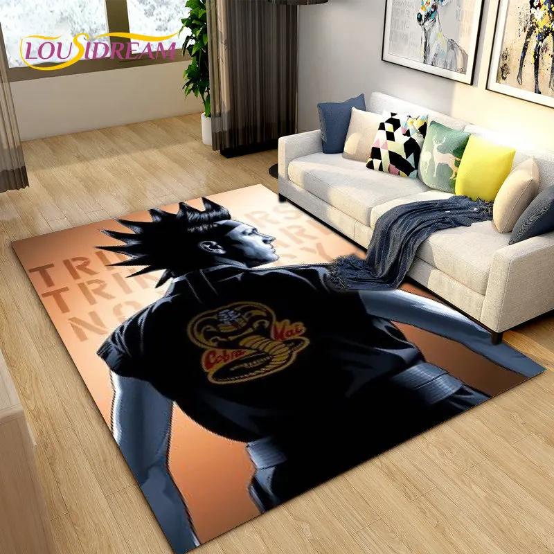 Cobra Kai Amanda TV-Karate-Teppich, groß, Teppich für Wohnzimmer, Schlafzimmer, Sofa, Fußmatte, Dekoration, rutschfeste Bodenmatte für Kinderspiele