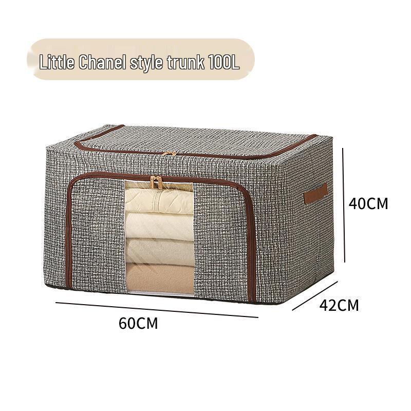 Caja de Almacenamiento de Ropa Plegable con Ventana Única, Gran Capacidad, a Prueba de Polvo y Humedad