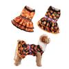 Pumpkin Pattern Halloween Dog Costume Cute Pet Pumpkin Lace Dress  Home Decor