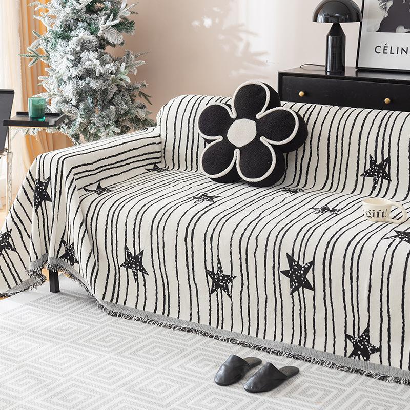 Sofatuch im nordischen Stil, vollständig bezogenes Tuch, Anti-Katzenpfoten-Schutz, universeller Chenille-Sofabezug, Sofabezug, Handtuch, hohe Dichte