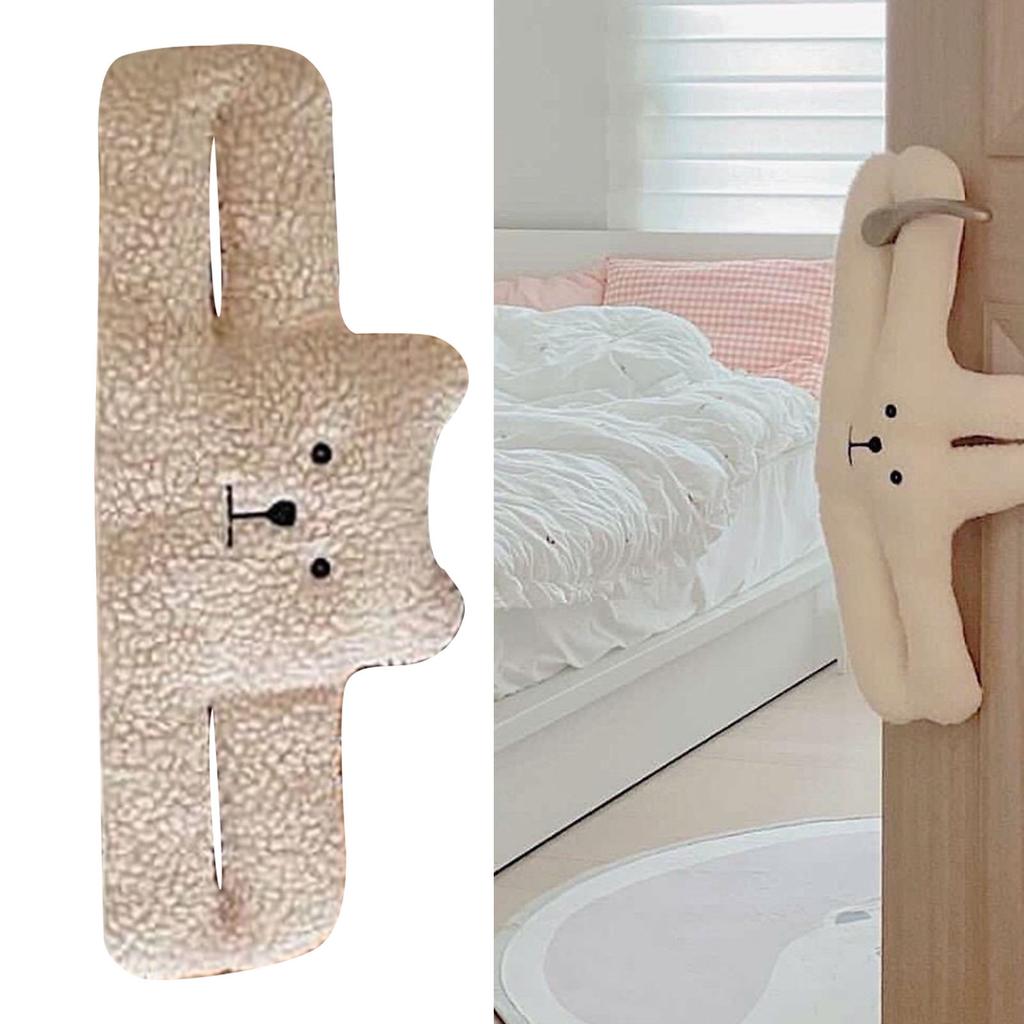 Door Slam Stopper Lamb Cashmere PP Cotton Anti Pinch Door Pinch Guards for Children Decoration Little Bear