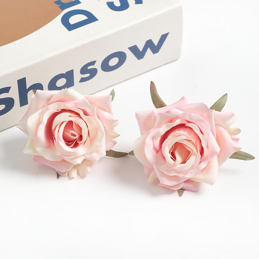 10/20Pcs Artificial Rose Flowers 6.5CM Silk Fake Flowers for Home Room Decor Party Garden Wedding Decoration DIY Gifts Accessory