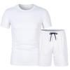Men's Quick-Dry Mesh Sports Set: Solid Color Short-Sleeve T-Shirt and Shorts