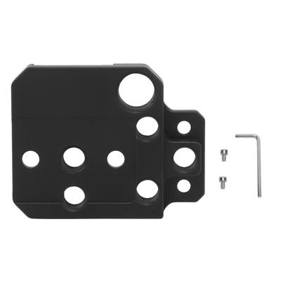 Placa de Liberação Rápida Liga de Alumínio Estabilizador de Câmera Base de Montagem de Expansão com Furos de 1/4 e 3/8 de Polegada Sapata Fria