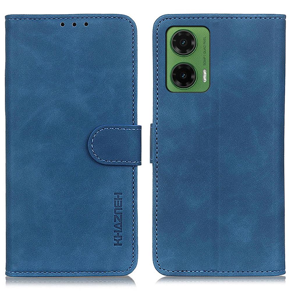 For Motorola Moto G35 5G Case PU Leather Retro Texture Phone Cover