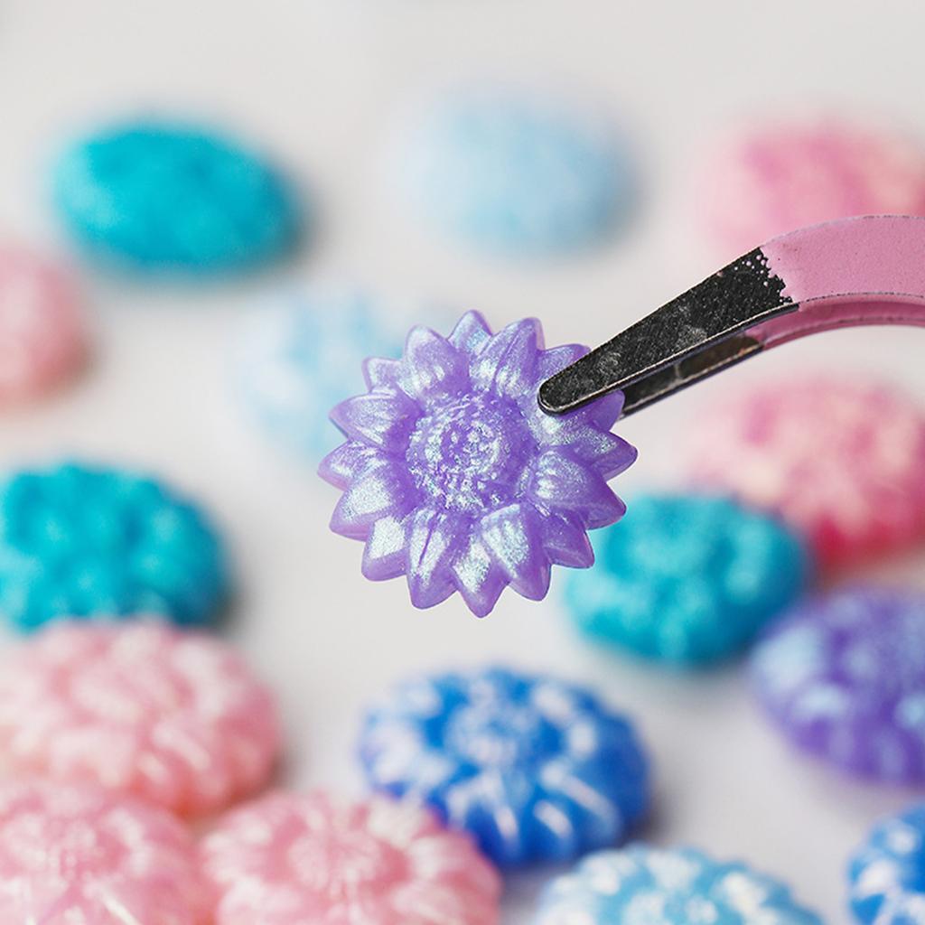 Cute Daisy-shape Letter Stamps Sealing Wax for Invitations, Postcards Aurora-color Beads for DIY Supplies 500g
