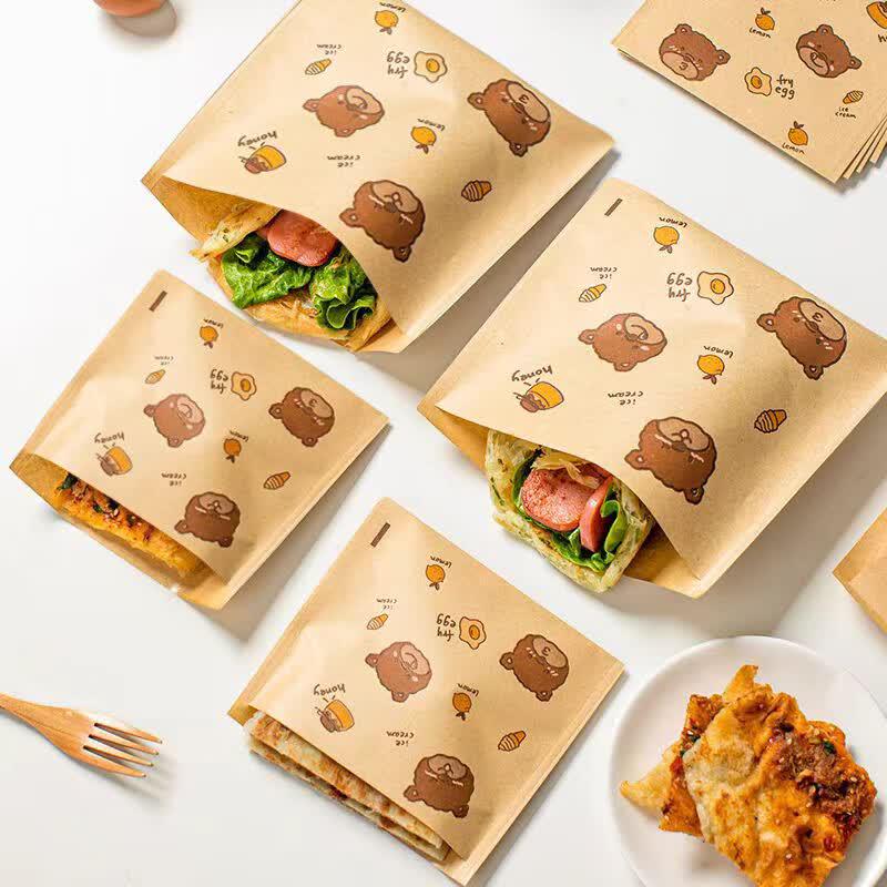 Jiekainuo Oil-Proof Food Wrapping Paper Bags