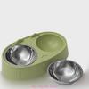 Double Dog Bowl Pet Feeding Station Stainless Steel Water and Food Bowls with Stand for Cats Puppies Small Dogs Pet Supplies