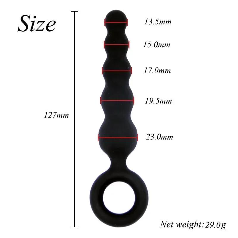 Sexy Black Silicone Anal Plug Massage Adult Sex Toys For Women Man Gay Anal But Plug Set Buttplug Butt Plugs Sex Products
