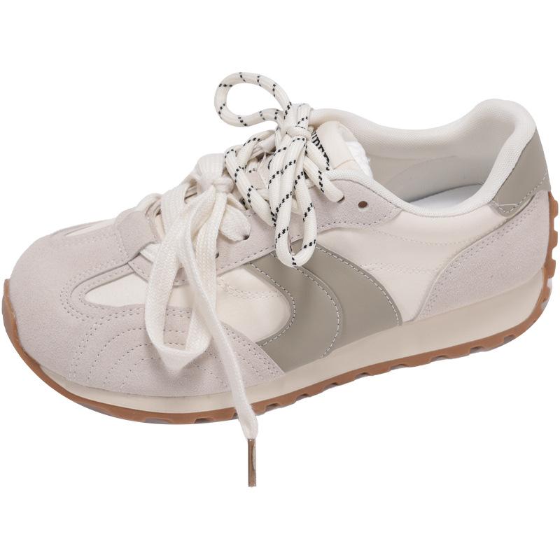 

[Fanjiamei] thick-soled color matching German training shoes women s 2025 summer fashion casual shoes versatile waffle Forrest Gump shoes 40