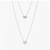 Pandora 393207c00 Moment Forever   Always Splittable Heart Collier Layered Silver Necklace