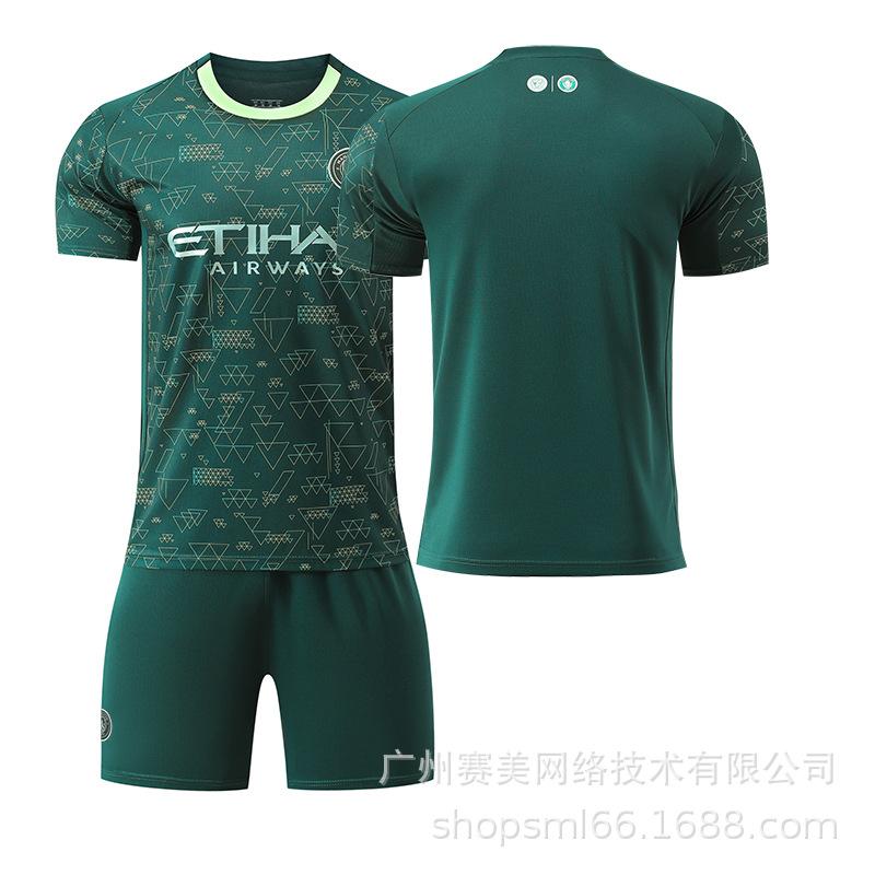 2526 Manchester City Triple 9 Harland Football Suit Set Children 47 Foden 16 Rodrigo 7 Marmush 16#