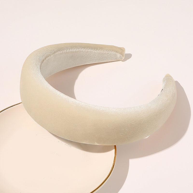 Winter Dicke Schwarze Stirnbänder für Damen Samt Schwamm Haarband Mädchen Breit Haarreif Elastizität Gepolsterte Kopfbedeckung Haaraccessoires