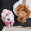Scrunchy Plush Fun Animal Cartoon Doggie Westie Furry Puppy In Clothes for Casual Wear Photo Props