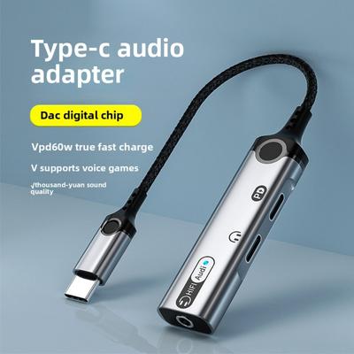 Type C To 35mm Headphone Adapter for iPhone 15 with Digital Audio Sound Card Perfect for Live Streaming and Gaming